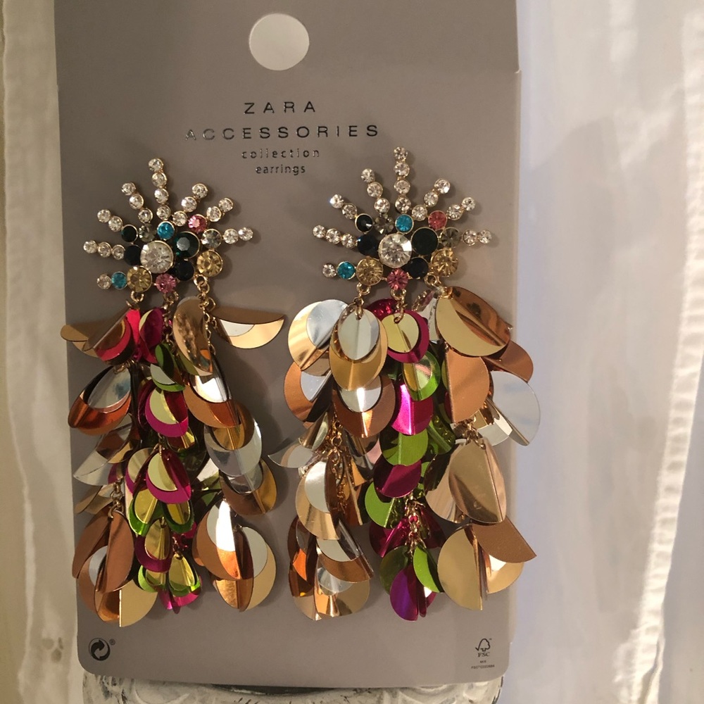 ZARA SEQUIN EARRINGS
